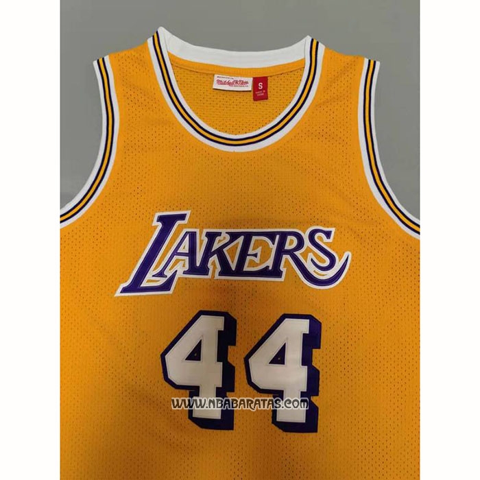 Camiseta Los Angeles Lakers Jerry West #44 Mitchell & Ness 1971-72 Amarillo